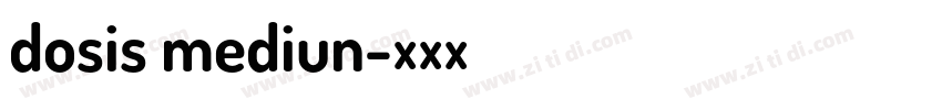dosis mediun字体转换